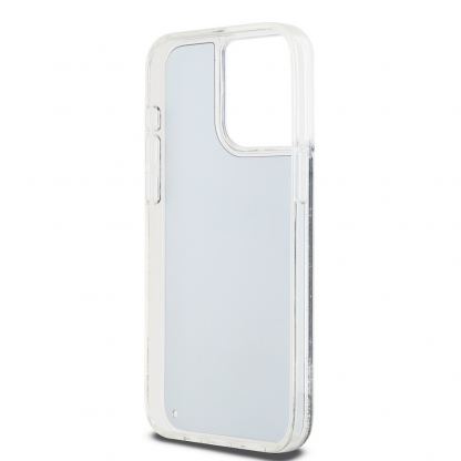 DKNY Liquid Glitter Arch Logo Case - дизайнерски кейс с висока защита за iPhone 14 Pro Max (черен) 5