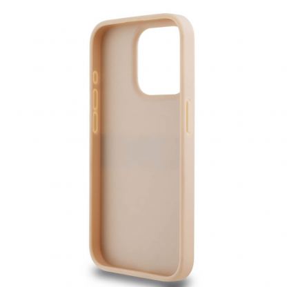 DKNY Repeat Pattern Tonal Stripe Leather Hard Case - дизайнерски кожен кейс за iPhone 14 Pro Max (розов) 5