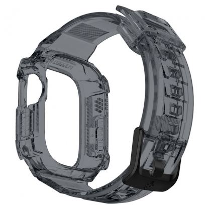 Spigen Rugged Armor Case Pro - удароустойчив TPU кейс с вградена каишка за Apple Watch Ultra 49мм (сив-прозрачен) 12