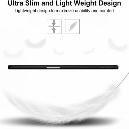 4smarts Folio Basic Case - полиуретанов калъф с поставка и отделение за Apple Pencil за iPad 10 (2022), iPad 11 (2025) (черен) 5