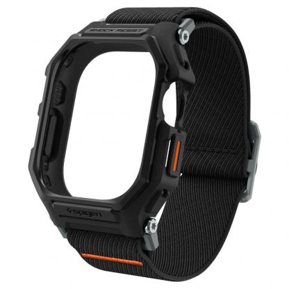 Spigen Lite Fit Pro - удароустойчив TPU кейс с вградена каишка за Apple Watch Ultra 49мм (черен)  3