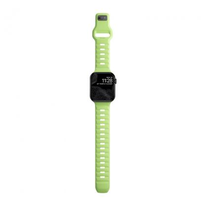 Nomad Sport Strap Glow 2.0 - силиконова каишка за Apple Watch 38мм, 40мм, 41мм, 42мм (2024) (светлозелен) 8