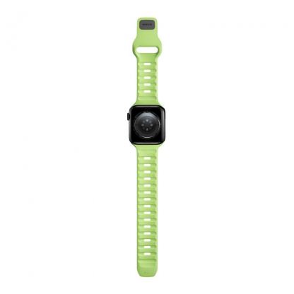 Nomad Sport Strap Glow 2.0 - силиконова каишка за Apple Watch 38мм, 40мм, 41мм, 42мм (2024) (светлозелен) 9