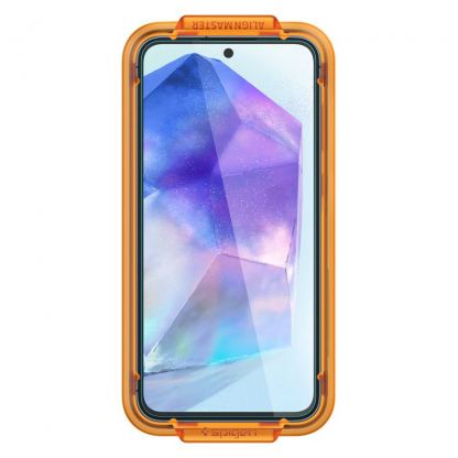 Spigen Glas.tR Align Master Tempered Glass 2 Pack - 2 броя калени стъклени защитни покрития за дисплея на Samsung Galaxy A55 (прозрачен) 2