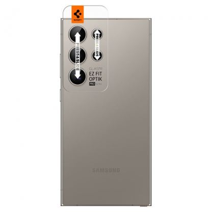 Spigen Glas.tR EZ Fit Optik Pro Lens Protector 2 Pack - 2 комплекта предпазни стъклени лещи за камерата на Samsung Galaxy S24 Ultra (сив) 2