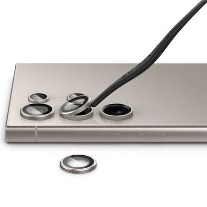 Spigen Glas.tR EZ Fit Optik Pro Lens Protector 2 Pack - 2 комплекта предпазни стъклени лещи за камерата на Samsung Galaxy S24 Ultra (сив) 7