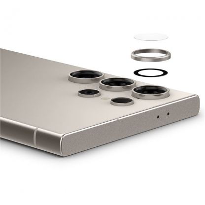 Spigen Glas.tR EZ Fit Optik Pro Lens Protector 2 Pack - 2 комплекта предпазни стъклени лещи за камерата на Samsung Galaxy S24 Ultra (сив) 8