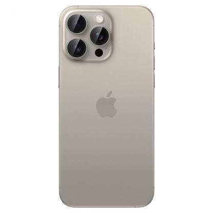 Spigen Glass tR EZ Fit Optik Pro Lens Protector 2 Pack - 2 комплекта предпазни стъклени лещи за камерата на iPhone 16 Pro, iPhone 16 Pro Max, iPhone 15 Pro, iPhone 15 Pro Max, iPhone 14 Pro, iPhone 14 Pro Max (сив) 3