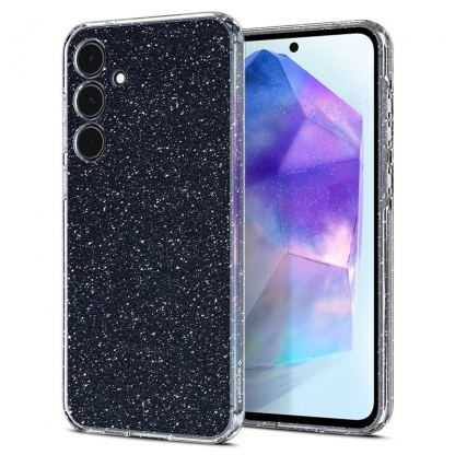 Spigen Liquid Crystal Glitter Case - тънък силиконов (TPU) калъф за Samsung Galaxy A55 (прозрачен) 7