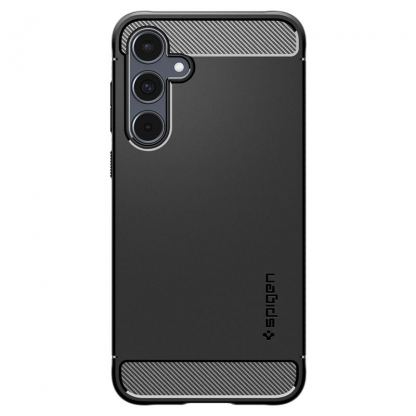 Spigen Rugged Armor Case - тънък качествен силиконов (TPU) калъф за Samsung Galaxy A55 (черен) 2