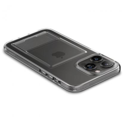 Spigen Crystal Slot Case - силиконов (TPU) кейс с отделение за кр. карти за iPhone 15 Pro (прозрачен) 5