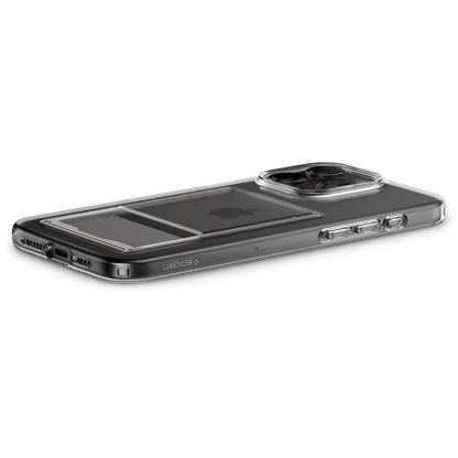 Spigen Crystal Slot Case - силиконов (TPU) кейс с отделение за кр. карти за iPhone 15 Pro (прозрачен) 6