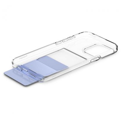 Spigen Crystal Slot Case - силиконов (TPU) кейс с отделение за кр. карти за iPhone 15 Pro (прозрачен) 7