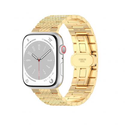 Techsuit Stainless Steel Watchband - стоманена каишка за Apple Watch 38мм, 40мм, 41мм, 42мм (2024) (златист) 2