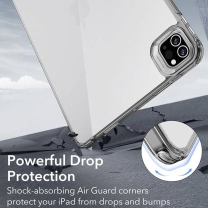 ESR Classic Hybrid Case - удароустойчив хибриден кейс за iPad Pro 11 (2024) (черен-прозрачен) 5