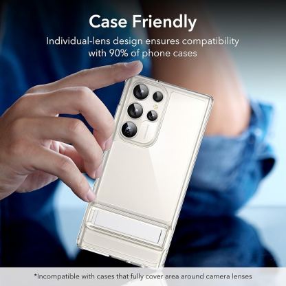 ESR Tempered Glass Camera Lens Protector - предпазни стъклени лещи за камерата на Samsung Galaxy S24 Ultra (сребрист)  3