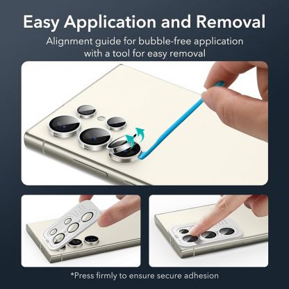 ESR Tempered Glass Camera Lens Protector 2 Pack - 2 комплекта предпазни стъклени лещи за камерата на Samsung Galaxy S24 Ultra (прозрачен)  2