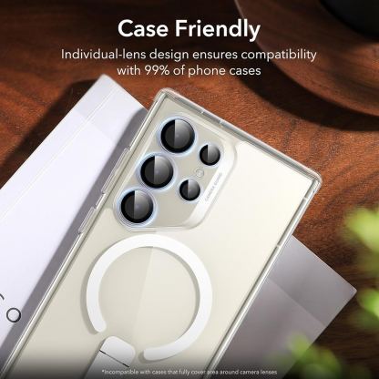 ESR Tempered Glass Camera Lens Protector 2 Pack - 2 комплекта предпазни стъклени лещи за камерата на Samsung Galaxy S24 Ultra (прозрачен)  4