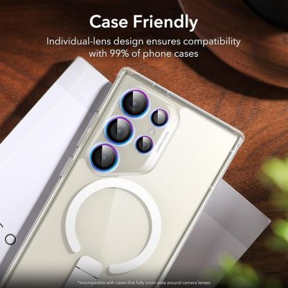 ESR Tempered Glass Camera Lens Protector - предпазни стъклени лещи за камерата на Samsung Galaxy S24 Ultra (хамелеон)  3