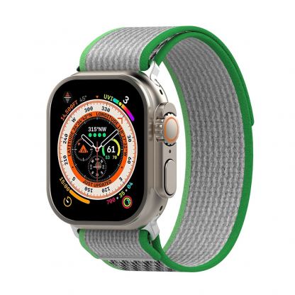 Techsuit Watchband W039 - текстилна каишка за Apple Watch 38мм, 40мм, 41мм, 42мм (2024) (зелен-сив) 3