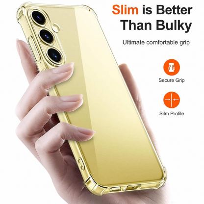 Techsuit Shockproof Clear Silicone Case - удароустойчив силиконов (TPU) калъф за Samsung Galaxy S24 Plus (прозрачен)  4
