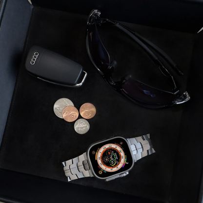 JustMobile Premium Grade 2 Titanium Band - титаниева каишка за Apple Watch 42мм, 44мм, 45мм, 46мм, Ultra 49мм (сребрист) 10