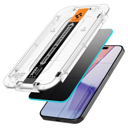 Spigen Glas.Tr Ez Fit Privacy Tempered Glass - стъклено защитно покритие с определен ъгъл на виждане за дисплея за iPhone 15 Pro 2
