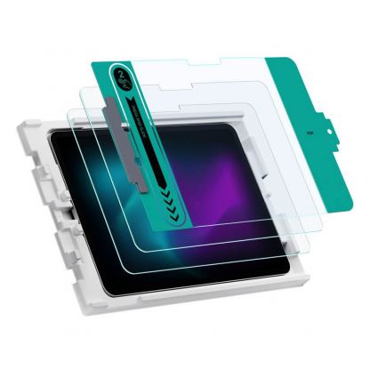 ESR Tempered Glass Screen Protector Set - комплект 2 броя калени стъклени защитни покрития за дисплея на iPad Pro 11 (2024) (прозрачен) 3