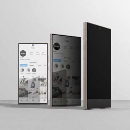 Ringke Privacy Easy Slide Tempered Glass 2 Pack - 2 броя калени стъклени защитни покрития с определен ъгъл на виждане за дисплея на Samsung Galaxy S24 Ultra (прозрачен) 2