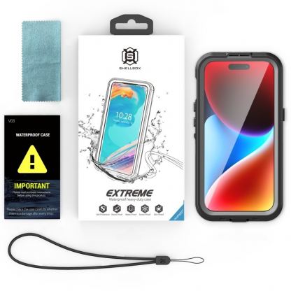 Techsuit ShellBox IP68 Waterproof MagSafe Case - ударо и водоустойчив кейс с MagSafe за iPhone 15 (черен)  2