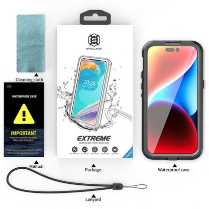 Techsuit ShellBox IP68 Waterproof MagSafe Case - ударо и водоустойчив кейс с MagSafe за iPhone 15 Pro Max (черен)  2
