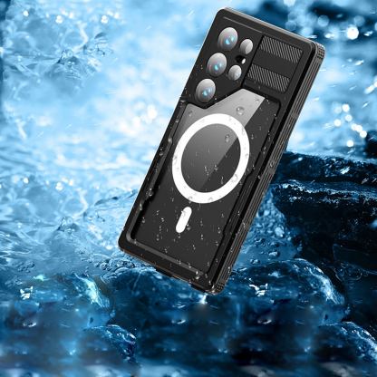 Techsuit ShellBox IP68 Waterproof Case - ударо и водоустойчив кейс с MagSafe за Samsung Galaxy S24 Ultra (черен)  2