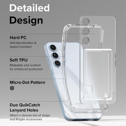 Ringke Fusion Card Case - хибриден удароустойчив кейс с джоб за кредитна карта за Samsung Galaxy A35 5G (прозрачен) 6