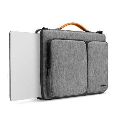 Tomtoc Defender Laptop Briefcase - текстилна чанта с дръжки и презрамка за MacBook Pro 16, Pro 15 и лаптопи до 15.6 инча (сив) 2