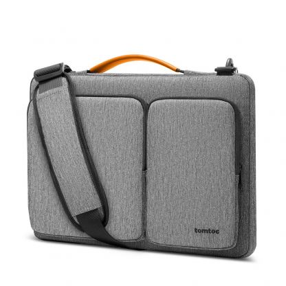 Tomtoc Defender Laptop Briefcase - текстилна чанта с дръжки и презрамка за MacBook Pro 16, Pro 15 и лаптопи до 15.6 инча (сив) 3