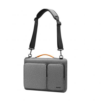 Tomtoc Defender Laptop Briefcase - текстилна чанта с дръжки и презрамка за MacBook Pro 16, Pro 15 и лаптопи до 15.6 инча (сив) 7