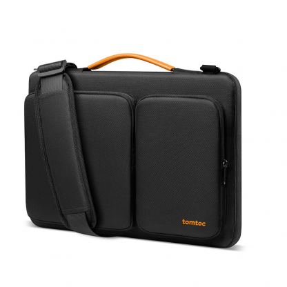 Tomtoc Defender Laptop Briefcase - текстилна чанта с дръжки и презрамка за MacBook Pro 16 и преносими компютри до 16 инча (черен) 3