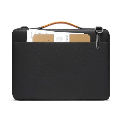 Tomtoc Defender Laptop Briefcase - текстилна чанта с дръжки и презрамка за MacBook Pro 16 и преносими компютри до 16 инча (черен) 6