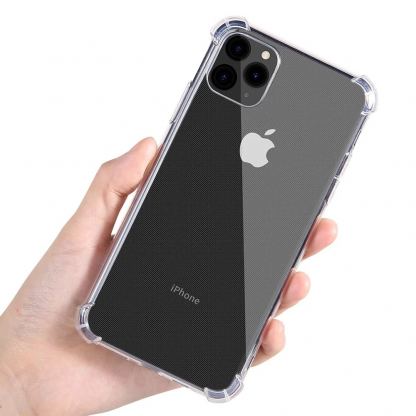Techsuit Shockproof Clear Silicone Case - удароустойчив силиконов (TPU) калъф за iPhone 15 Pro (прозрачен)  3