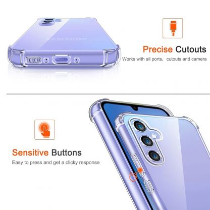 Techsuit Shockproof Clear Silicone Case - удароустойчив силиконов (TPU) калъф за Samsung Galaxy A55 5G (прозрачен)  5