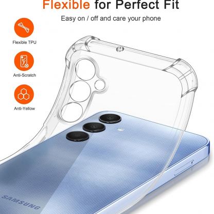Techsuit Shockproof Clear Silicone Case - удароустойчив силиконов (TPU) калъф за Samsung Galaxy A25 5G (прозрачен)  3