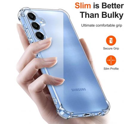 Techsuit Shockproof Clear Silicone Case - удароустойчив силиконов (TPU) калъф за Samsung Galaxy A25 5G (прозрачен)  6