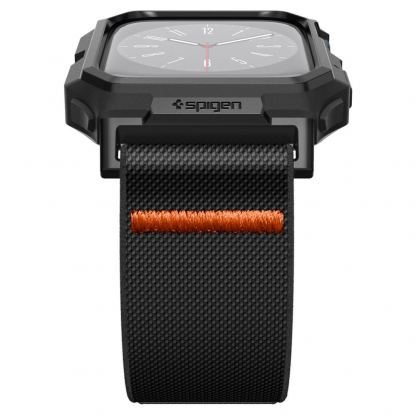 Spigen Lite Fit Pro - удароустойчив TPU кейс с вградена каишка за Apple Watch 44мм, 45мм (черен)  6