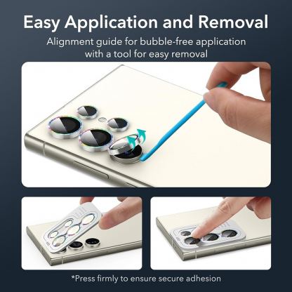ESR Tempered Glass Camera Lens Protector - предпазни стъклени лещи за камерата на Samsung Galaxy S24 Ultra (шарен)  6