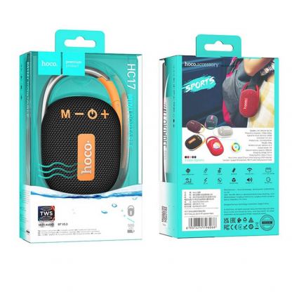 Hoco Easy Joy Sports Wireless Bluetooth Speaker 5W - портативен безжичен блутут спийкър (с карабинер) за мобилни устройства (черен) 3