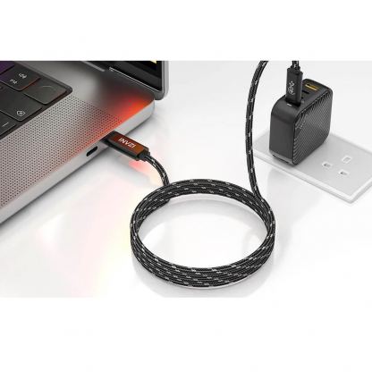 INVZI USB4 USB-C to USB-C Fast Charging Cable 240W - здрав USB4 кабел с въжена оплетка за устройства с USB-C порт (100 см) (черен) 6
