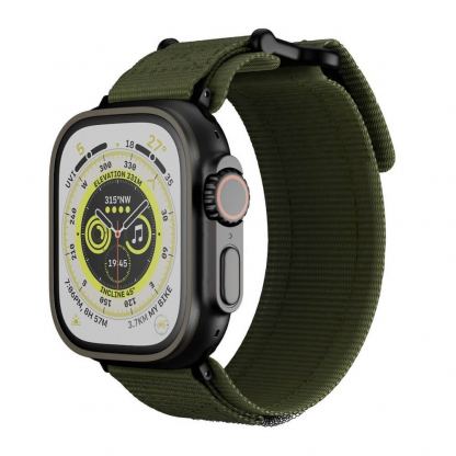 Tech-Protect Scout Watch Strap - изключително здрава текстилна каишка за Apple Watch 42мм, 44мм, 45мм, 46мм, Ultra 49мм (зелен-черен) 2