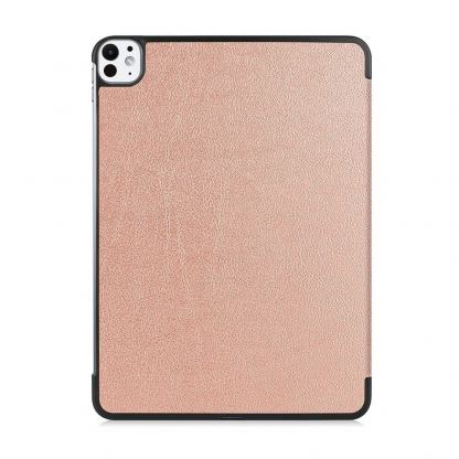 Techsuit FoldPro Leather Case - кожен кейс и поставка за iPad Pro 11 (2024) (розово злато) 4