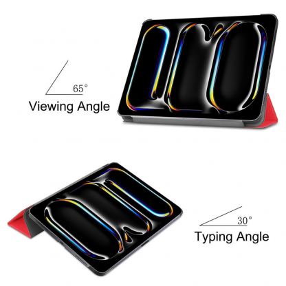 Techsuit FoldPro Leather Case - кожен кейс и поставка за iPad Pro 11 (2024) (червен) 4