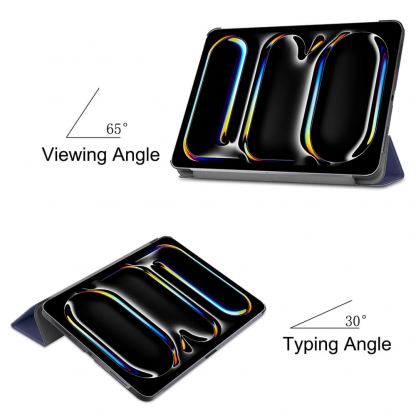 Techsuit FoldPro Leather Case - кожен кейс и поставка за iPad Pro 11 (2024) (син) 6